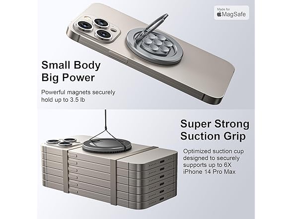 Magnetic Suction Cup Phone Grip Stand