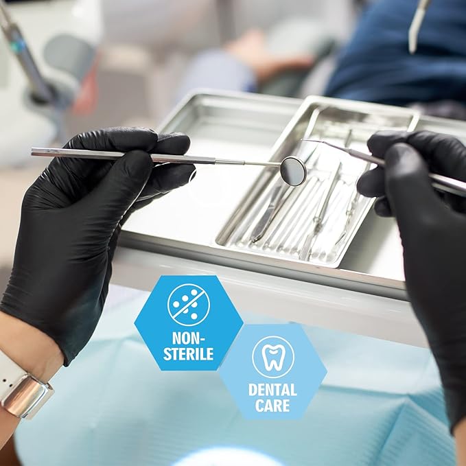 Josen SYN-BLK 100pcs Black Nitrile-Vinyl Gloves - Gallery 10