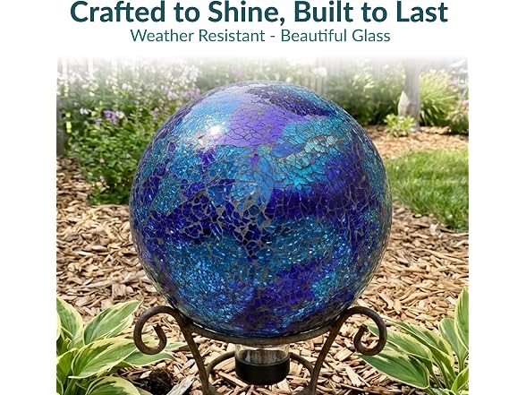 Sunnydaze 10" Deep Ocean Swirl Gazing Globe