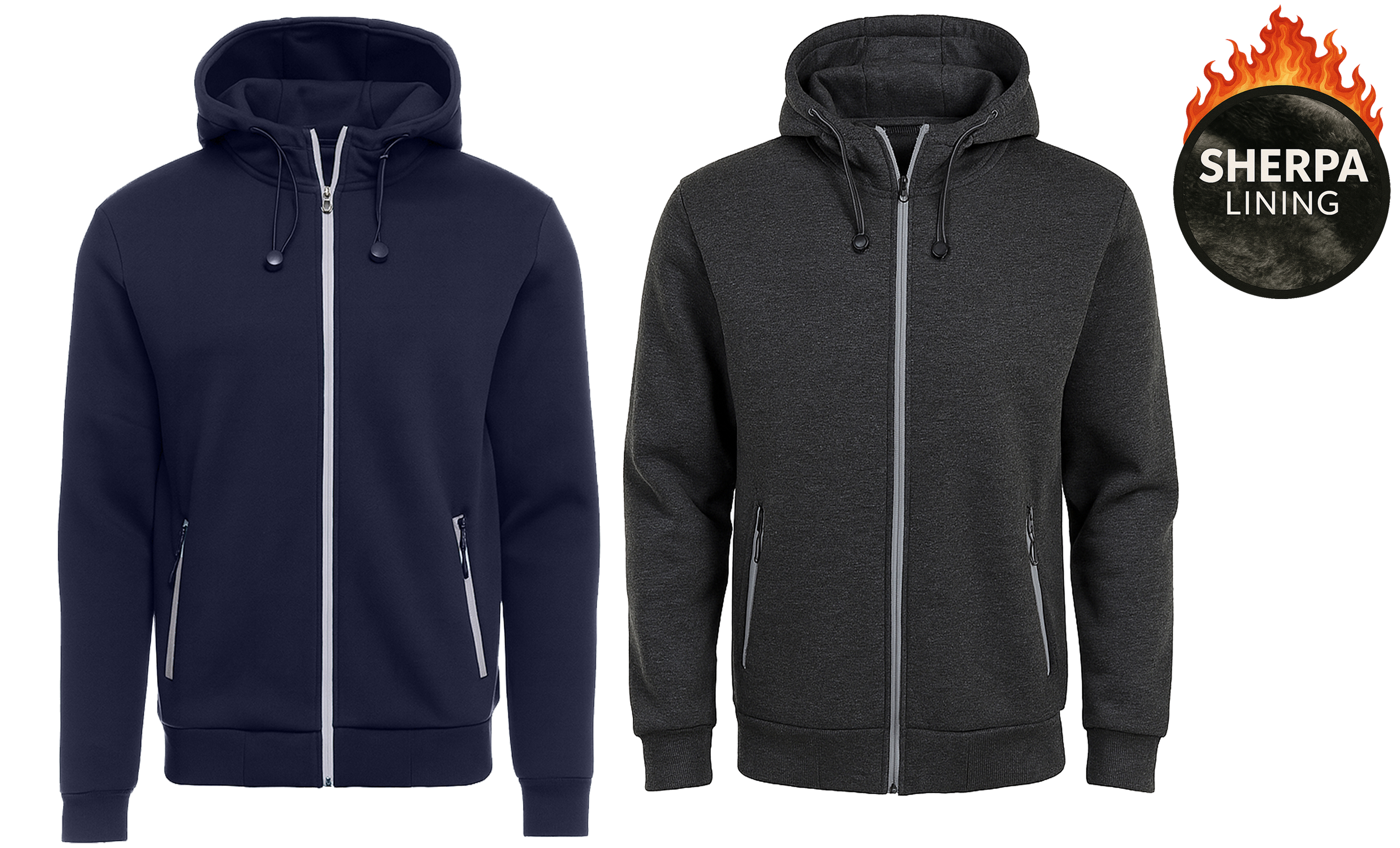 Mens Sherpa Classic Tech Zip Hoodie (S-3XL) - Gallery 31