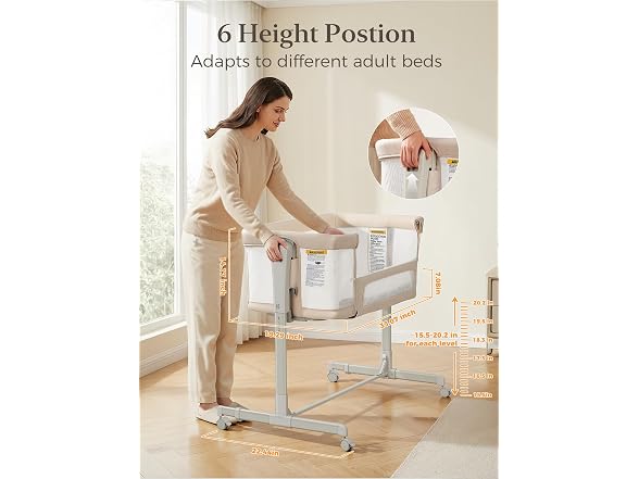 ONTHEWEI 3 in 1 Baby Bassinet Bedside Sleeper