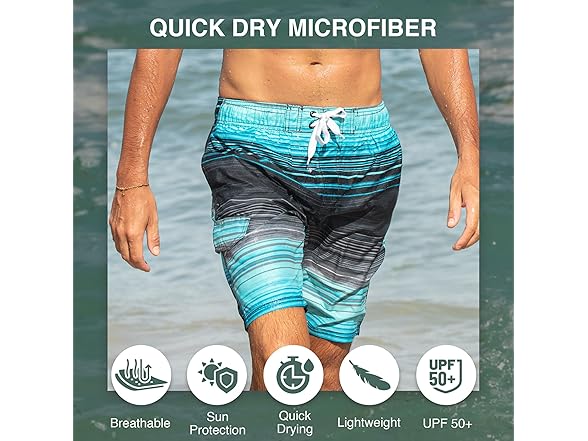 Kanu Surf Men's Black/Aqua Trunk (M)