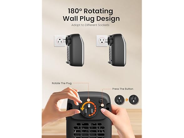 Givebest Adjustable Plug In Heater 2 Pack