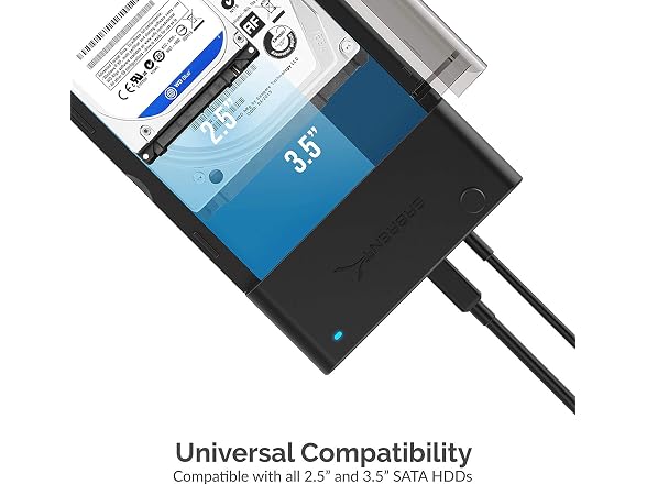 USB 3.0 to SATA Hard Drive Dock with Cooling Fan