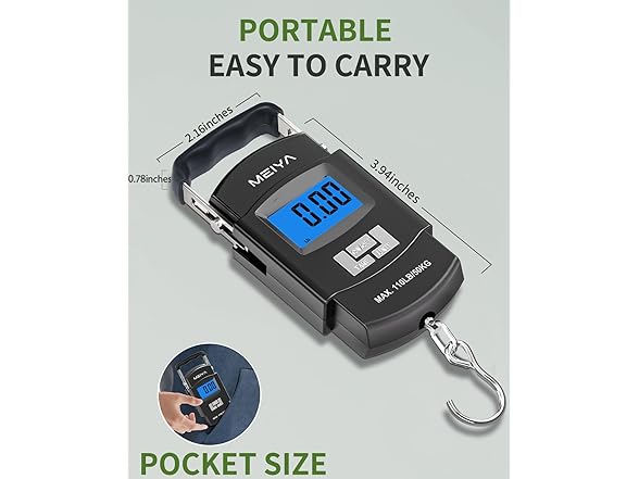 MEIYA 110lb/50kg Digital Fishing Scale