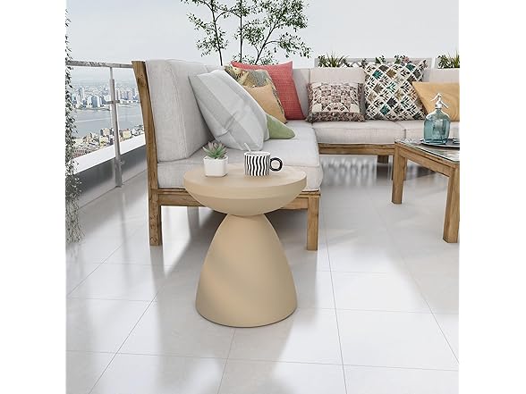 LeisureMod Dune Round Side Table