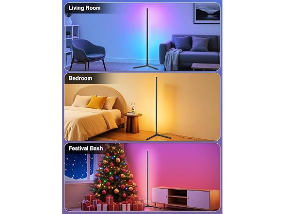 RIYO RGB Corner Floor Lamp App Remote