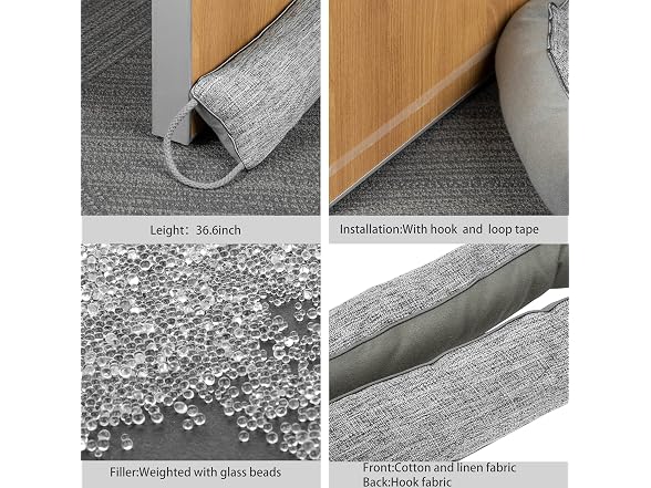 36? Weighted Door Draft Stopper, Heavy Duty