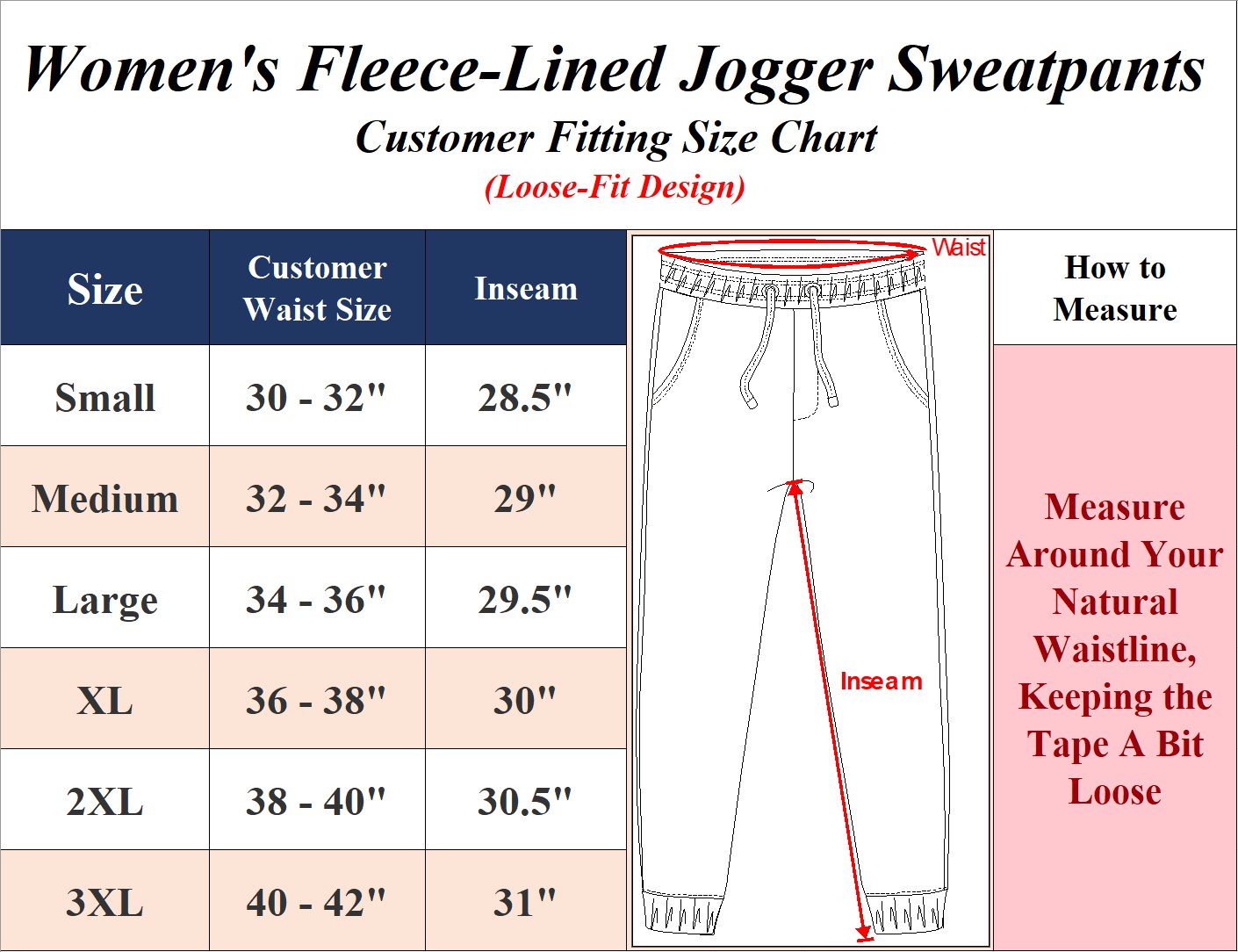 3Pk Womens Loose Fleece Lined Jogger - Gallery 12