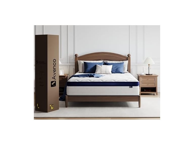 Avenco Queen Mattress, Hybrid Mattress in a Box