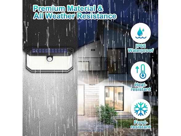 Brightever Solar Outdoor Lights, 4000LM 388 LEDs Motion Sensor