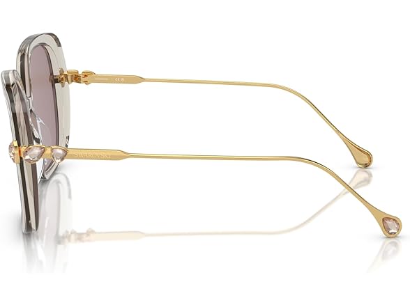 Swarovski Women's SK6011F Low Bridge Fit Square Sunglasses