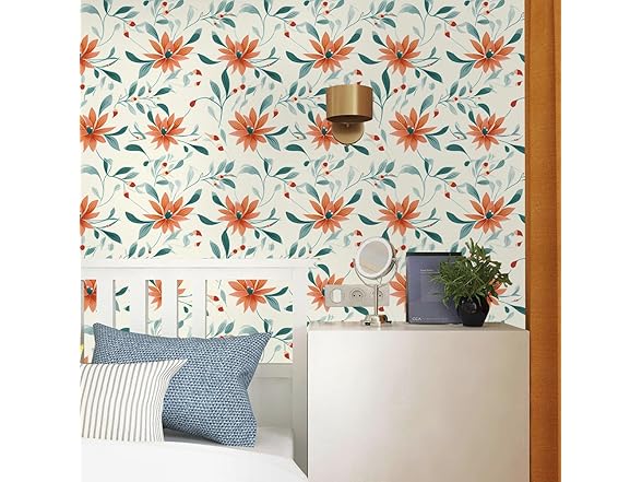 OUSCACH Vintage Floral Wallpaper