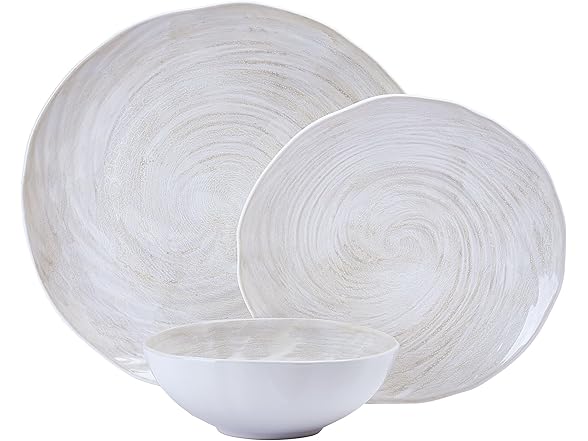 Mikasa Harley 12 Piece Stoneware Hand-Crafted Dinnerware White