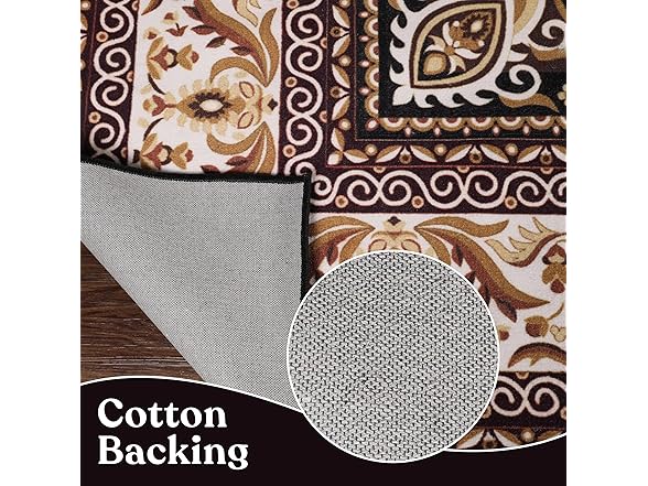 Superior 2'7"x6' Classic Floral Medallion Indoor Area Rug