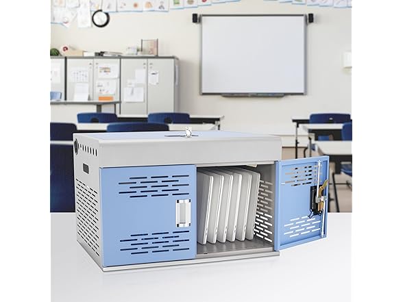 16-Unit Charging Cabinet for Laptops