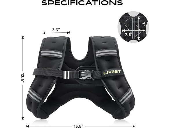 Liveet Weighted Vest Reflective