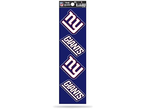 New York Giants Quad Sticker Sheet