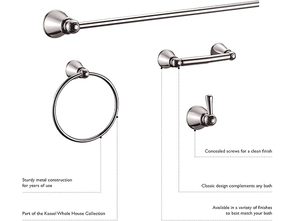Design House Kassel Toilet Paper Holder, Brushed Nickel