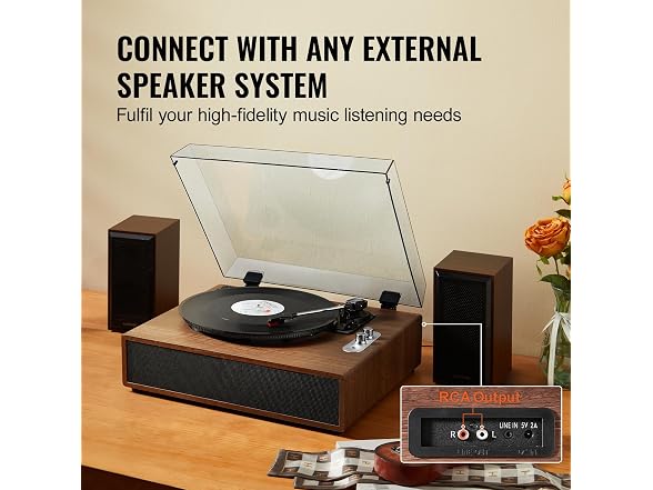 Vinyl Record Player, 3-Speed, Belt Driven