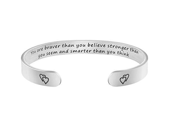 Joycuff You are Braver Encouragement Bracelet