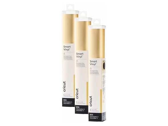 Cricut Smart Permanent Vinyl- Gold 3ft 3Pk