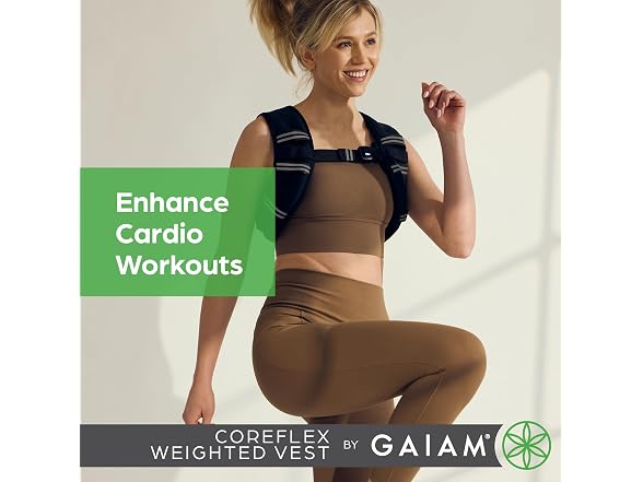 Gaiam CoreFlex Weighted Vest, Adjustable (6 lb)