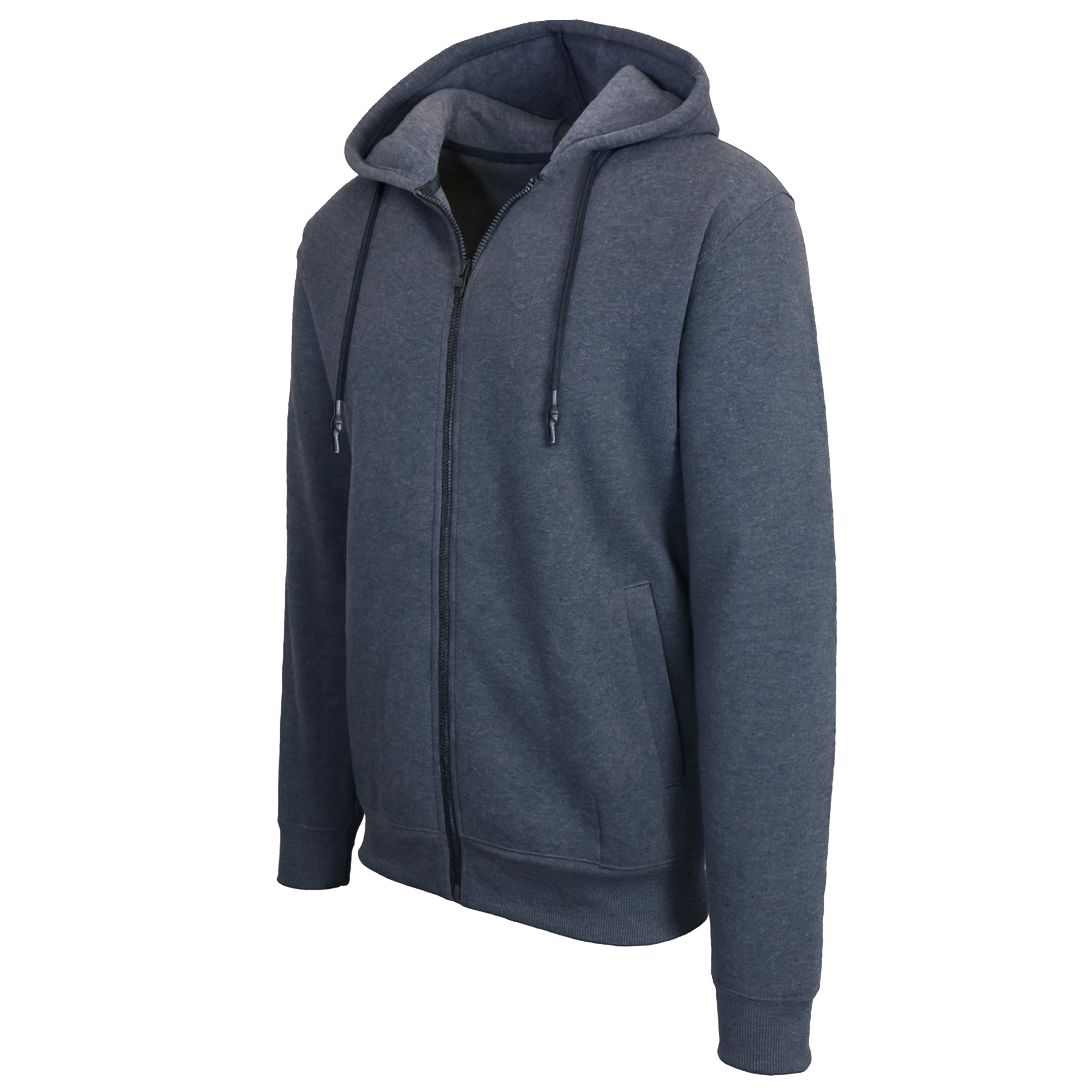 Mens Classic Fleece-Lined Zip Hoodie (M-3XL) - Gallery 30