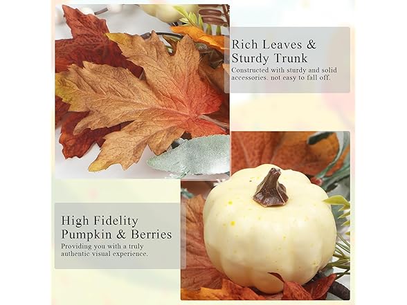 TISEMENT 6FT Fall Pumpkin Garland