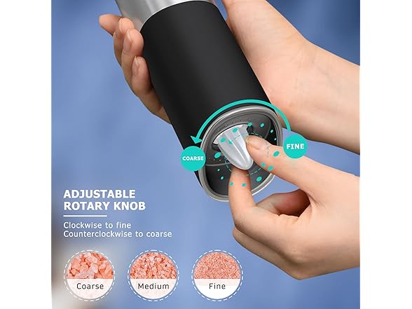 KitchenBoss Electric Gravity Salt Pepper Grinder Set