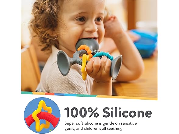 Nuby Silly Three Prong Interactive Suction Toy