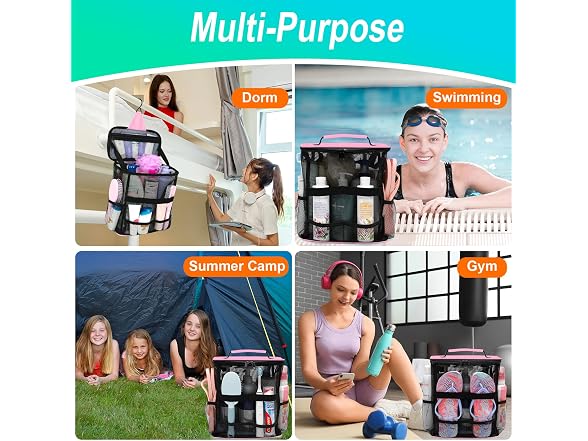 EASEGAVE Quick Dry Mesh Shower CaddyBag
