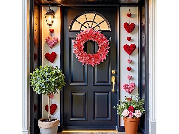 lokeisna Pink Forsythia Wreath 22 Inch