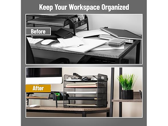 Mind Reader 5 Tier Paper Tray Desktop Organizer
