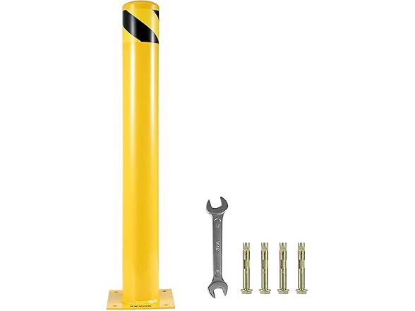 VEVOR Safety Bollard 48"x4.5" Safety Barrier Bollard 4-1/2" OD 48" Hei