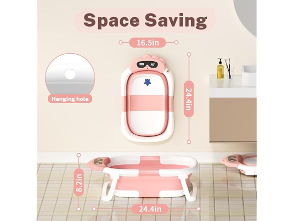 AVIDOR Collapsible Baby Bathtub