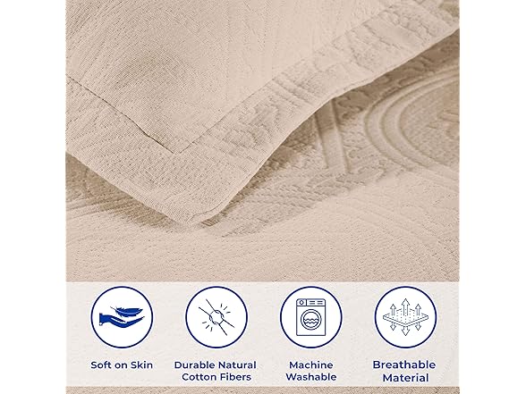 Superior Cotton Matelass Bedspread Set, Celtic Circles