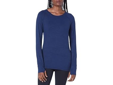 $8.01, Was $16.90, 52% Off! Amazon Essentials Women Long Sleeve Workout Top dealfomo