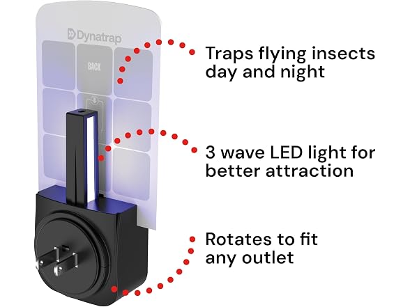 Dynatrap DT3007 Indoor Plug-in Fly Trap