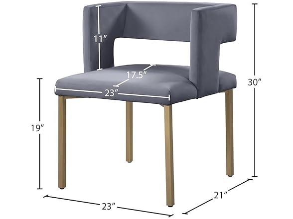 2Pk Caleb Velvet Dining Chair