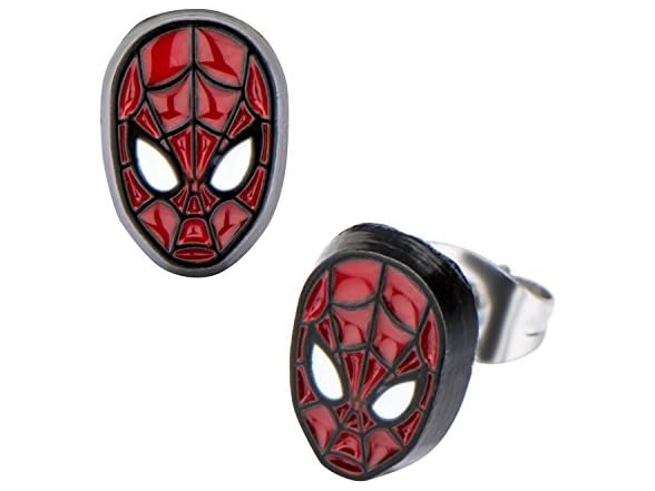 Marvel Girls Spider Man Face Stud Earrings