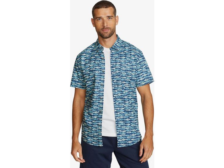 Eddie Bauer Mens ClassicFit SS Printed Baja Shirt - Gallery 10