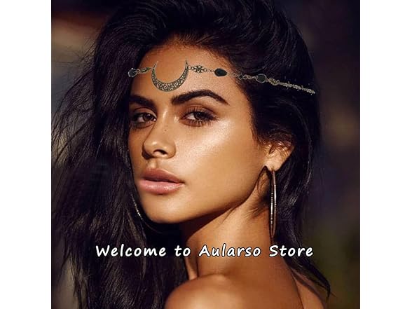 Aularso Vintage Head Chain Crescent Moon