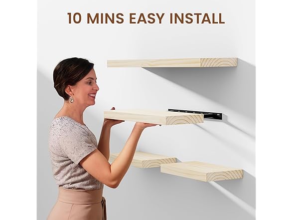 Natural Floating Shelves 36"