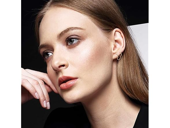 MOMELF Gold Hoop Earrings Women 14K