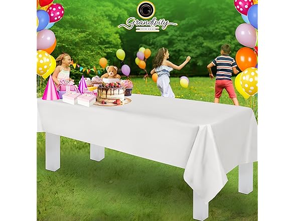 Grandipity 12PK Premium Disposable Plastic Tablecloth