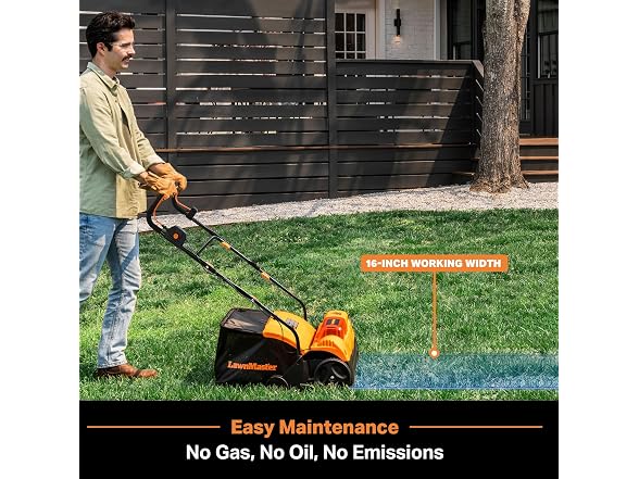 LawnMaster 48V MAX Brushless 16" 2-in-1