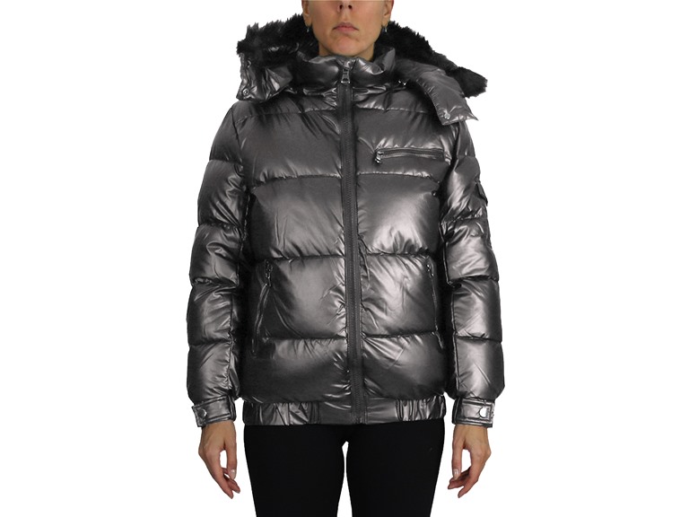 Spire By Galaxy WC-----SPL-2400 - DGY - S Small Womens Heavyweight Bubble Jacket Dark Grey