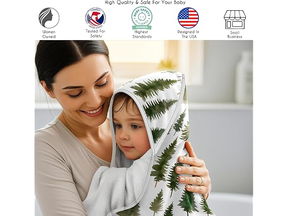 Sweet Jojo Designs Hooded Baby Towels (Sage G