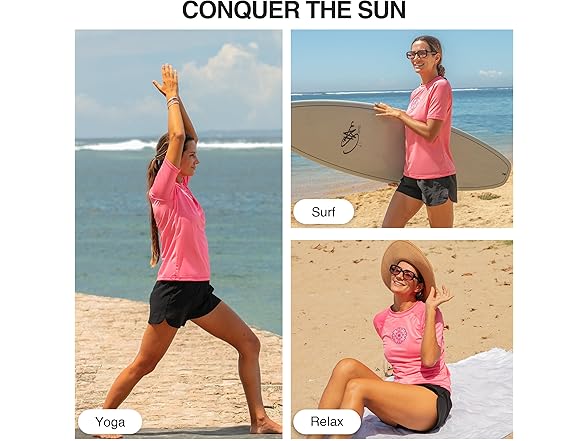 Kanu Surf Women's Pink Rashguard (L)